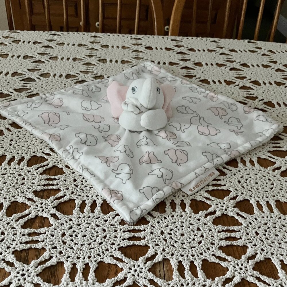 Blankets & Beyond 14” x 14” Plush Elephant Security Blanket